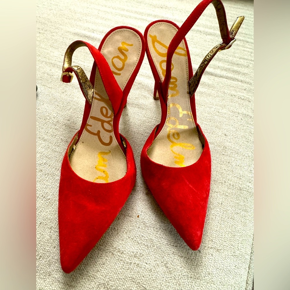 Sam Edelman Red Sling Back